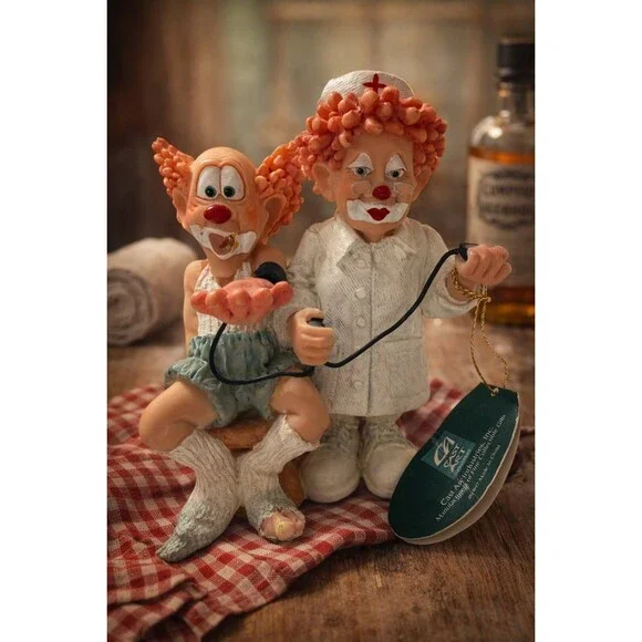 Vintage Clown Doctor Figurine Cast Art Industries Funny Resin Collectible