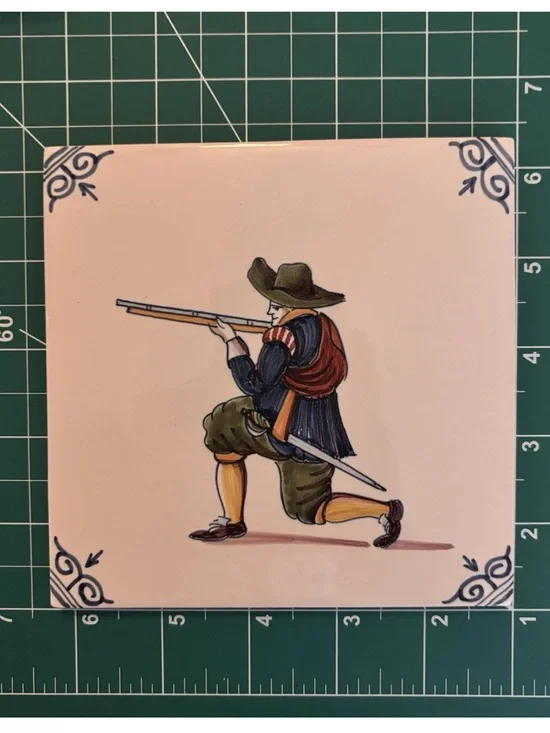 Rare Makkum Tile Pottery Design