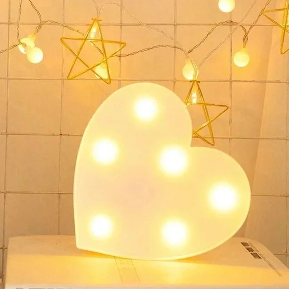 NEW Illuminated Heart Sign Decor