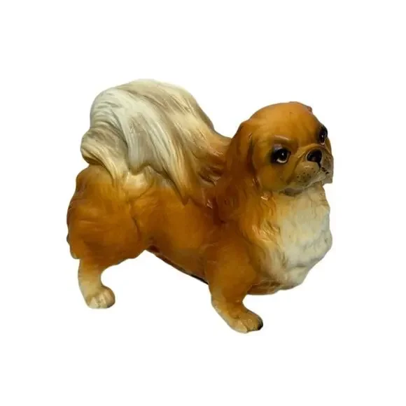 Lefton Vintage Large Standing Pekingese Dog Figurine K7326 Japan 5.5