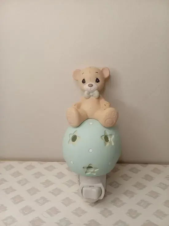 May Your Birthday Be Warm Teddy Bear plug-in nightligh 1997 Precious Moments