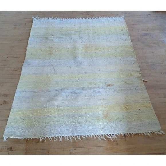 Antique Imported Swedish Hand Made Rag Rug Runner (48