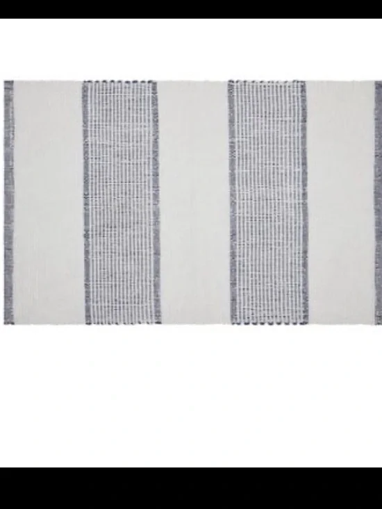My Texas House Indoor/ Outdoor Plaid Accent Rug, Blue & White, 24