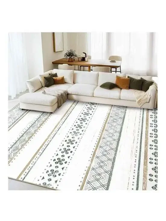 BESTSWEETIE 5x7 Area Rug Living Room Moroccan Farmhouse Geometric Print Pattern