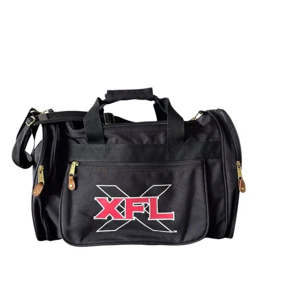 WWF WWE Racing XFL Exclusive Wrestling Tradeshow Canvas Duffle Bag Vintage Rare