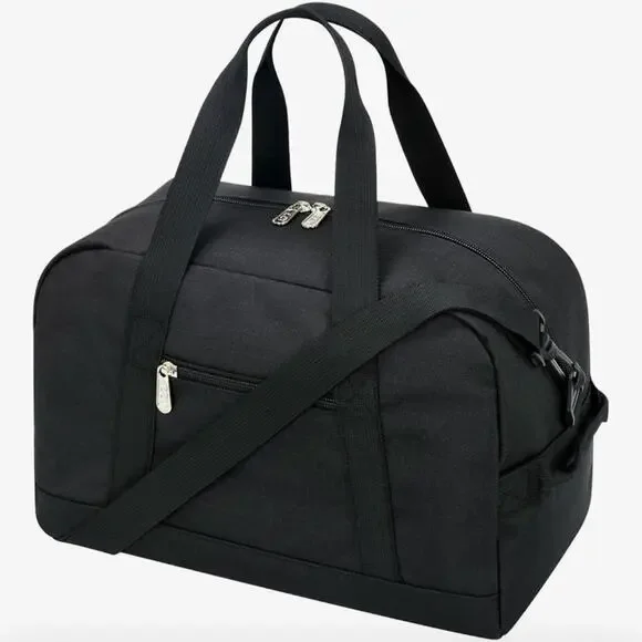 NWOT Small Gym Bag 14 inch lightweight Carry On Mini Duffel Bag Black