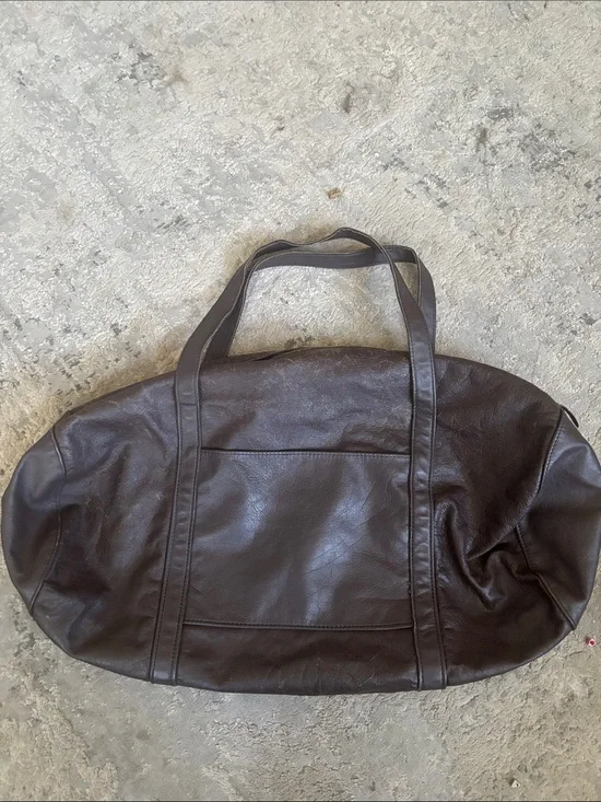 Men's Brown Leather Duffel Bag - Classic Travel Tote