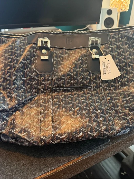 Goyard Bowling 45 Travel Duffle Dark Navy