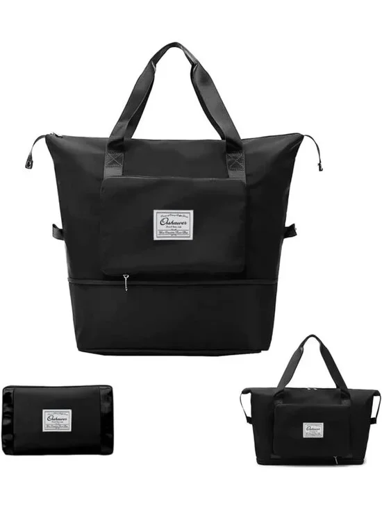 Expandable Large Capacity Foldable Travel Duffel Bag with Dry/Wet Separation