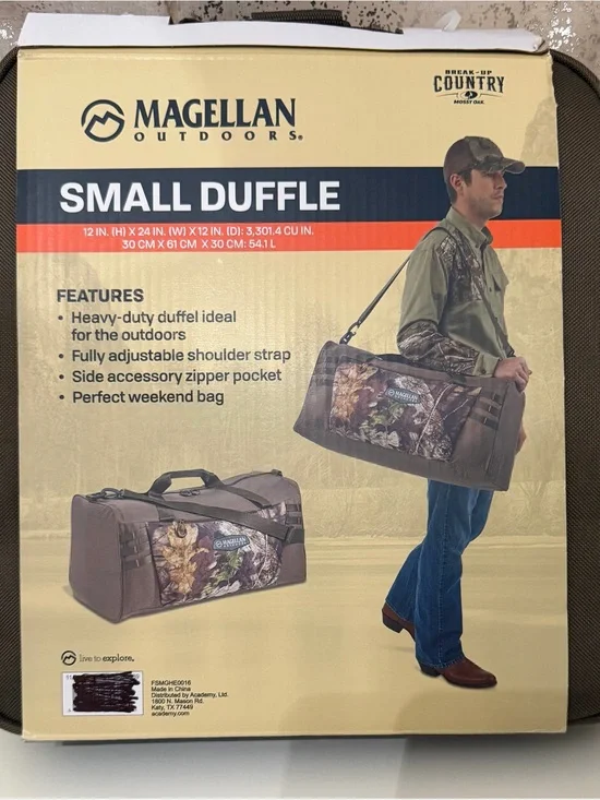 Magellan Outdoors Brown with Camo Small Duffel