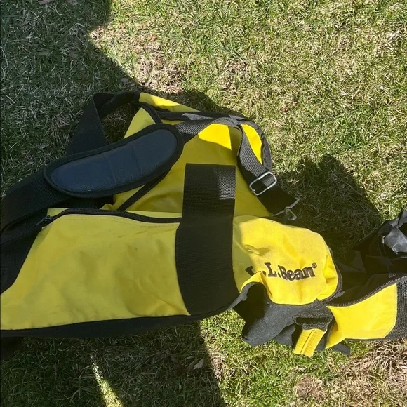 L.L. Bean Black and Yellow Travel Duffel small