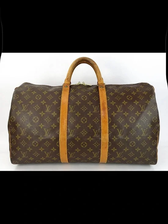 Louis Vuitton Monogram Canvas Duffle Bag in Brown and Tan