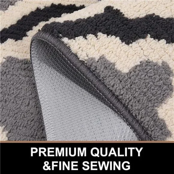 20x32 Low-Profile Super Soft Absorbent Entryway Rug, Non-Slip Resist Dirt  Grey