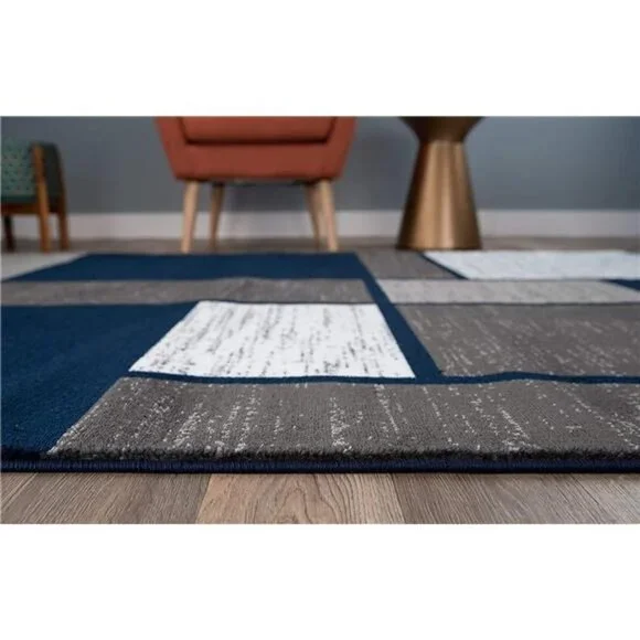 Contemporary Modern Boxes Area Rug 3'3