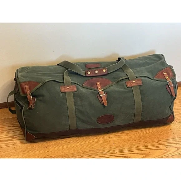 Orvis Battenkill Canvas / Leather Duffle Bag -XL Large 34