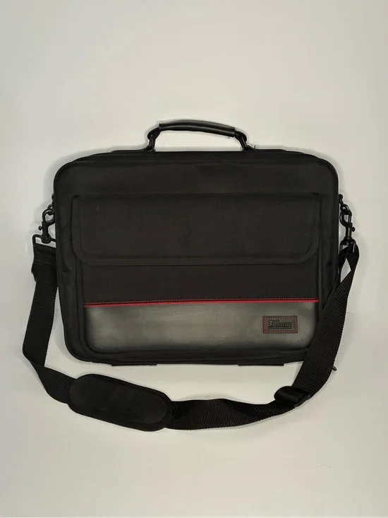Targus Black Laptop Messenger Bag with Red Trim