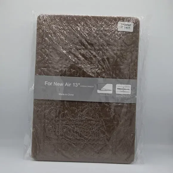 Apple Air 13” Brown Hard Shell With Quilted Leather Hearts