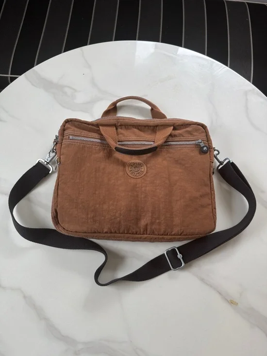 Kipling Brown Laptop Crossbody Briefcase