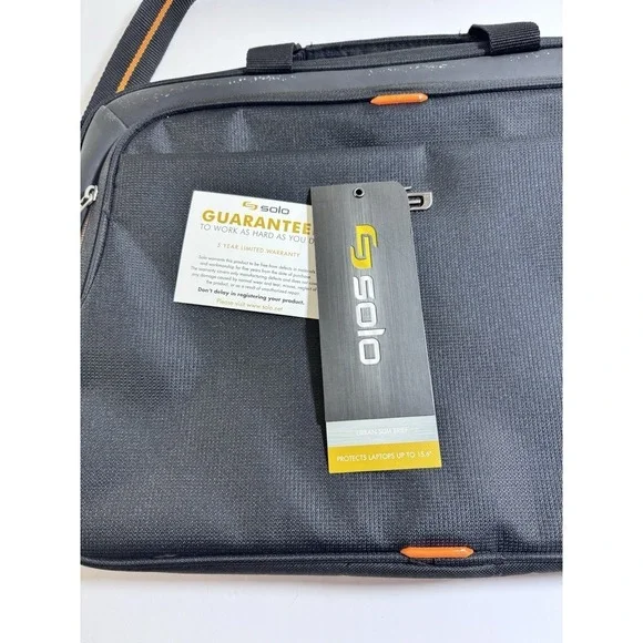 Solo Urban Slim Brief Laptop Messenger Bag Black 15.6