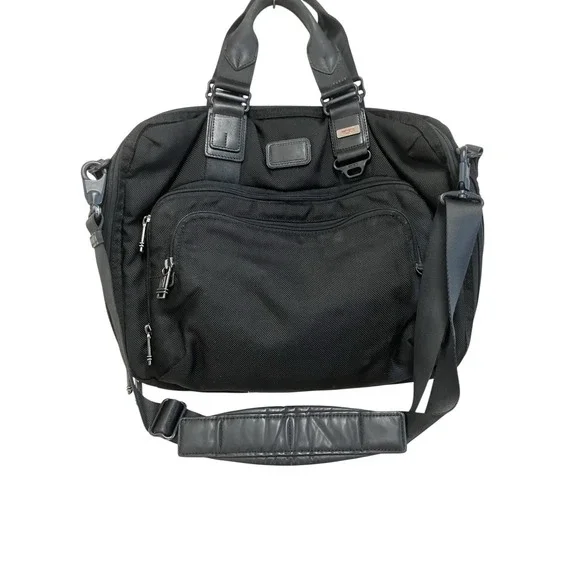 Tumi Yuma Slim Career Nylon Brief Case Laptop Bag Ballistic 16X12  22631DH Black