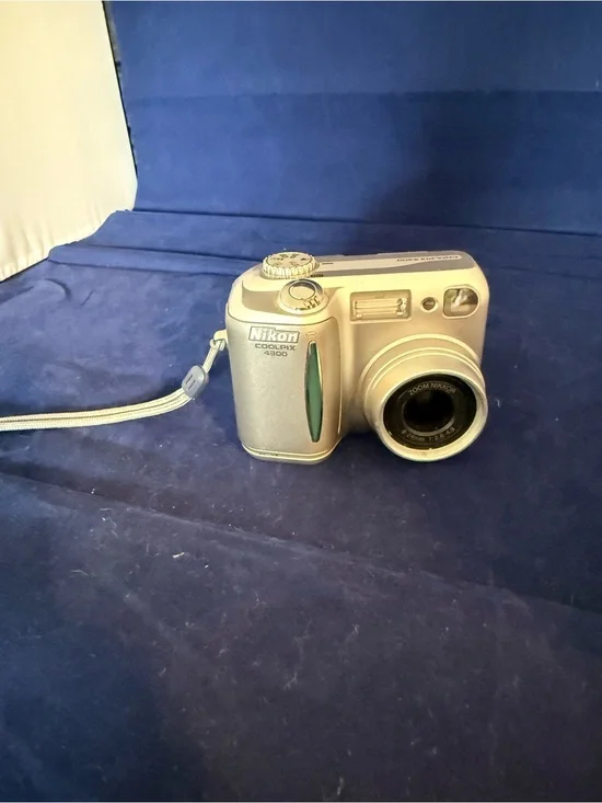 Nikon Silver Compact Digital Camera with Wrist Strap