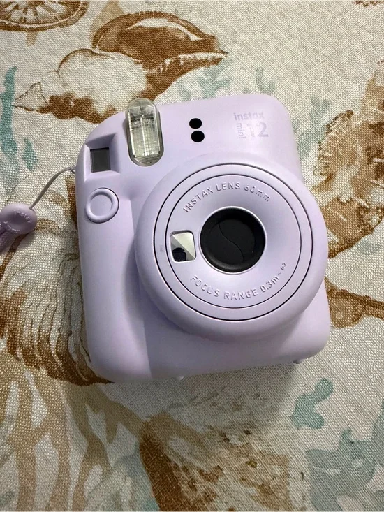 Fujifilm Instax Mini 12 Instant Camera - Lavender with 2 cases.
