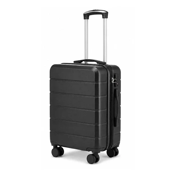 Carry on Luggage, Lightweight Expandable Rolling Suit Case with 20 Inch Black