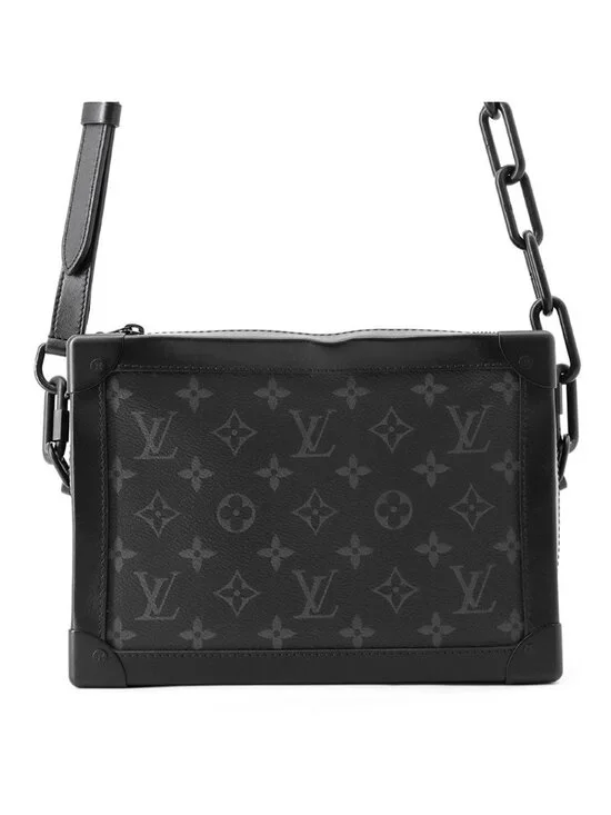 Louis Vuitton Shoulder Bag Monogram Eclipse Soft Trunk Black