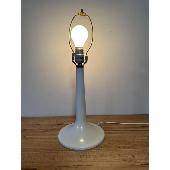 Vintage 1970s Gilbert Softlite Mushroom Lamp Light White Base Retro MCM