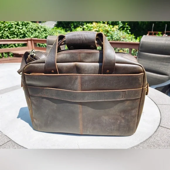 Generic leather messenger bag