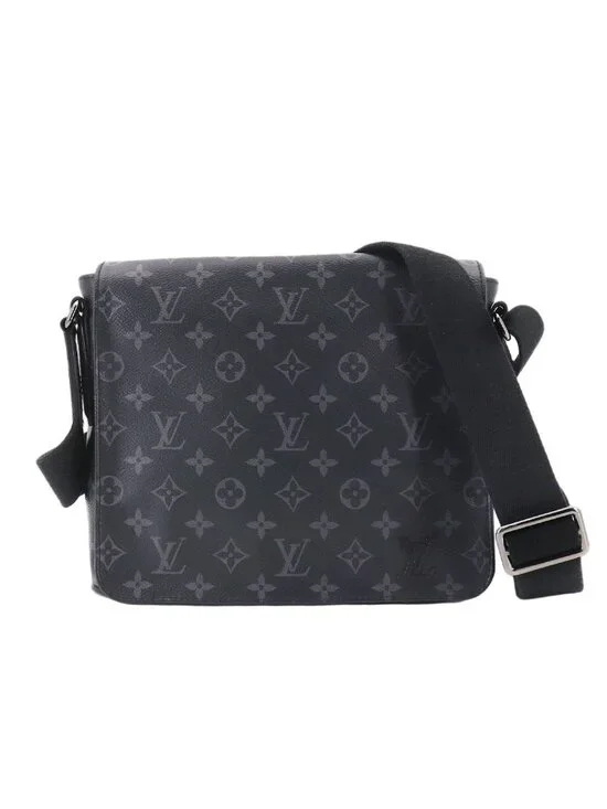Louis Vuitton Monogram Eclipse District PM NM Shoulder Bag Black