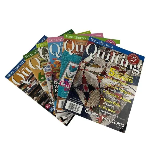 Fons & Porter Love of Quilting Magazine Lot‎ of 6 Full Year 2006