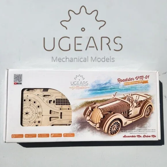 NEW UGEARS Car Roadster Vehicle Model 3D Wooden Puzzle Craft Project  Brand new