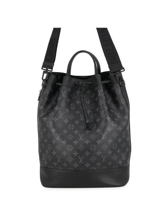 Louis Vuitton Shoulder Bag Monogram Eclipse Maxi Noe Sling Black