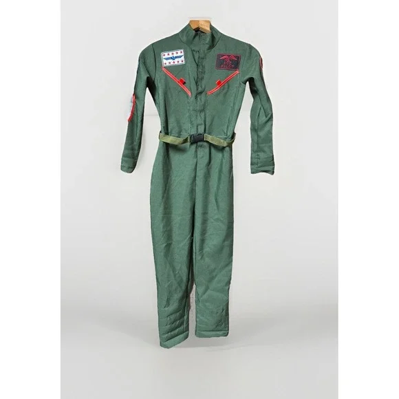 Hyde & Eek! Kids Ace Fighter Pilot Jumpsuit Size Medium Costume Creative Play