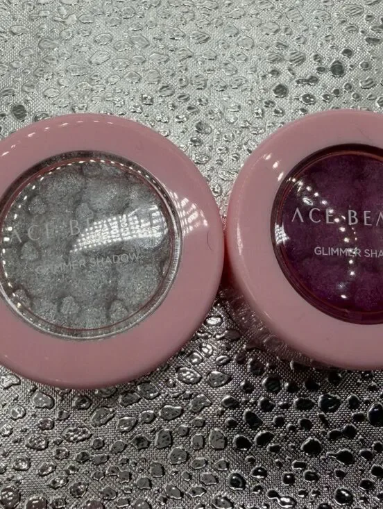 ACE Beaute Glimmer Shadow Single Eyeshadow Lot of 2 French Vanilla & Huckleberry