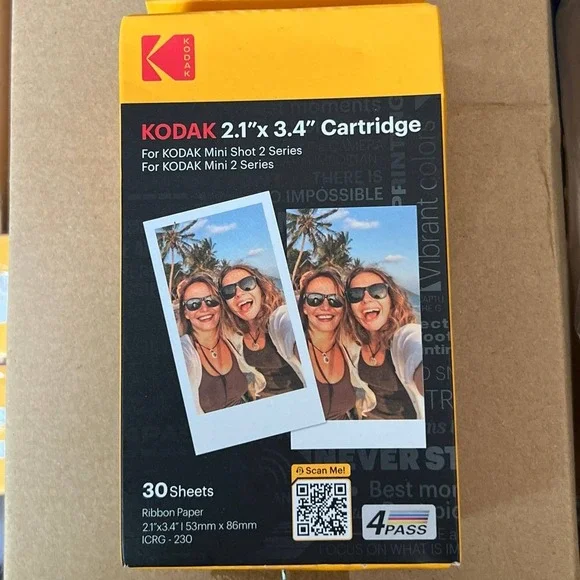 Kodak Cartridge 2.1 X 3.4 30 Sheets For Kodak Mini Shot 2 / Mini 2 Instant BNIB