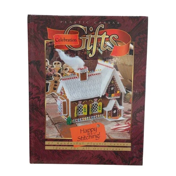 Celebration Gifts Craft Book Plastic Canvas Yarn Needlework Patterns Vintage