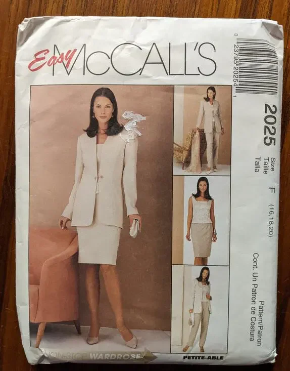 UNCUT Easy McCall's #2025 Outfit Pattern Size 16-20