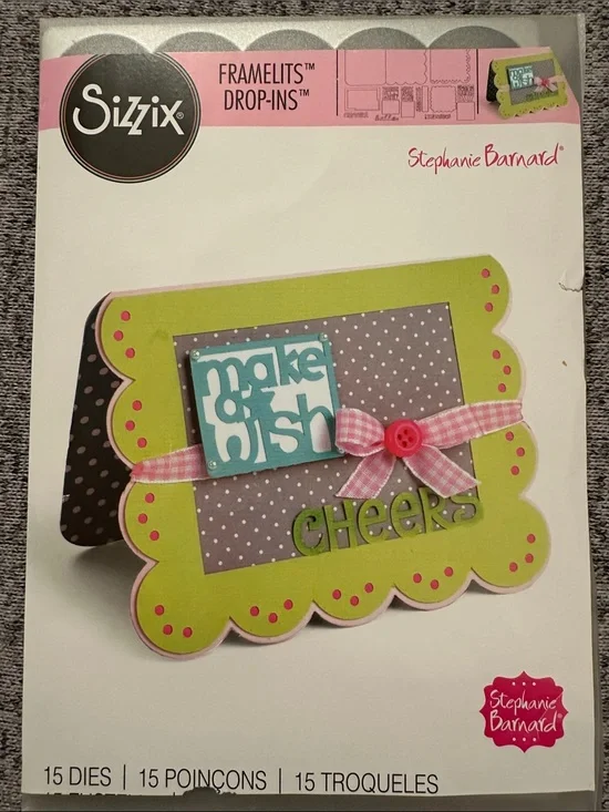Sizzix Framelits Drop-Ins Decorative Card Frame Designed by Stephanie Barnard