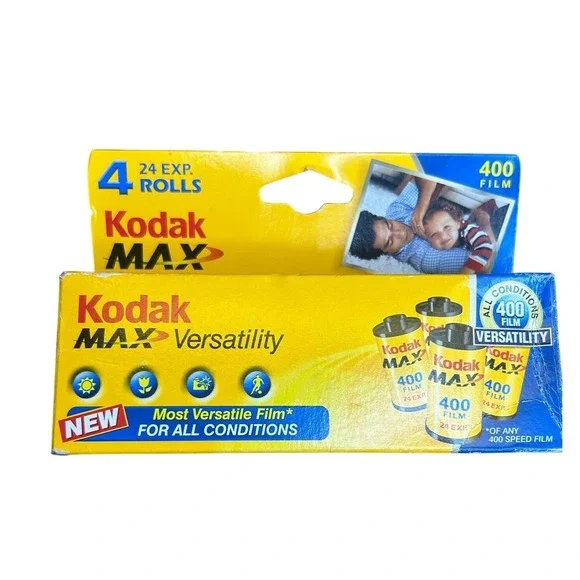 Kodak MAX 400 35mm Film 1‎ Rolls 24 Exp Color Print Versatility New
