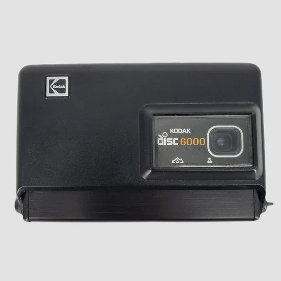 Vintage Kodak‎ Disc 6000 Camera Black Retro 1980s Point and Shoot Made in USA