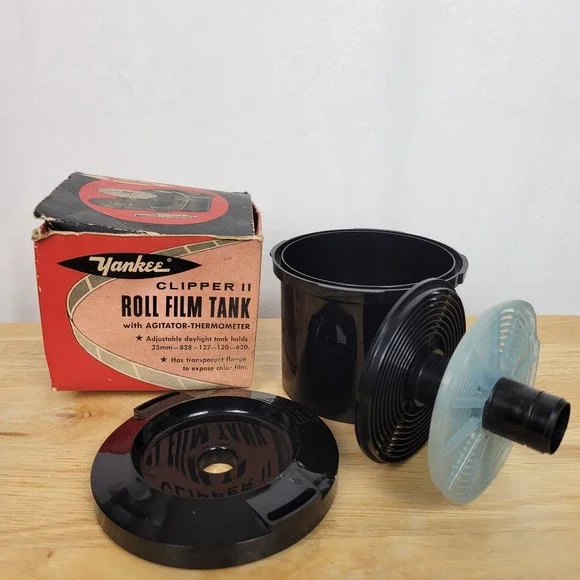 Yankee Clipper II Roll‎ Film Tank 35mm 120 620 Darkroom Kit Vintage USA
