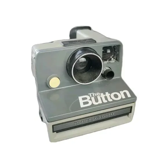 Polaroid Land Camera The Button SX-70 Film Instant Camera Vintage EUC Gray Grey