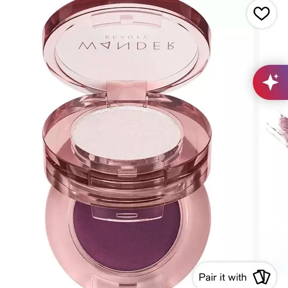 Beauty Purple Cream-to-Powder Eyeshadow Duo - White & Deep Purple wink/Bae nwt