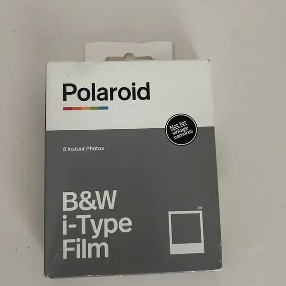Polaroid i-Type Film Black & White 8 Instant Photos New Sealed B&W Size 8 Photos