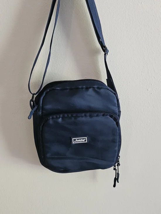 The Foldie Navy Messenger Crossbody Bag for Men. Travel, Vacation, Summer, Hike