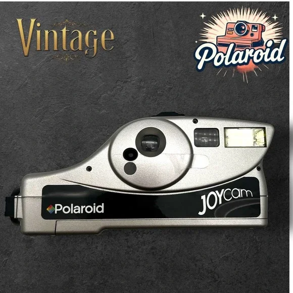 Polaroid JOYCam Instant Film Camera Silver Vintage 90s Retro Y2K Point &‎ Shoot