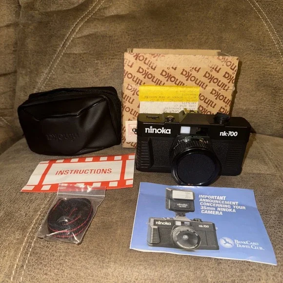 Vintage Ninoka NK-700 35mm Camera New‎ Original Box 35mm With 50mm Lens