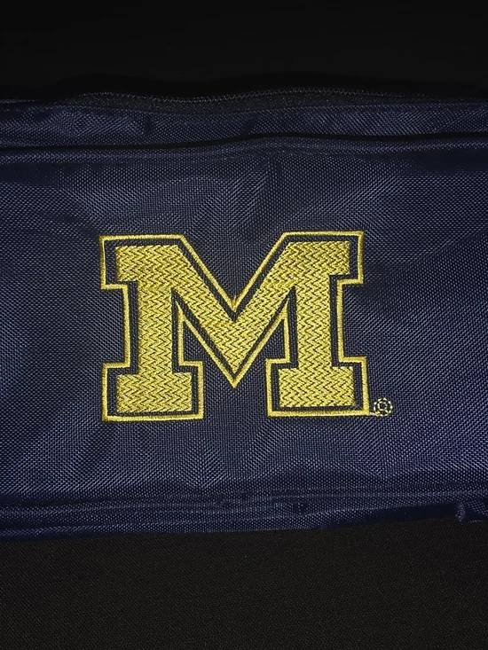 Men's Michigan Navy Blue Carry Bag with Yellow 'M' Logo